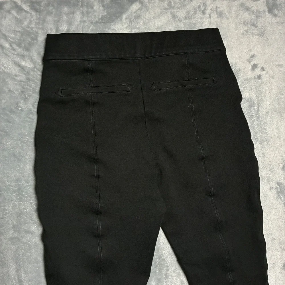 SPANX Black‎ Ponte Knit Pull On Cropped Ankle Pants Women's Medium